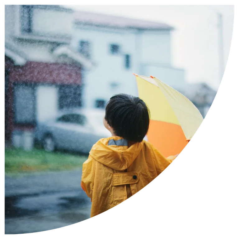 Illustration representing protecting your home and family with insurance cover